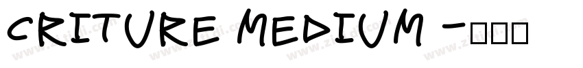 criture Medium字体转换